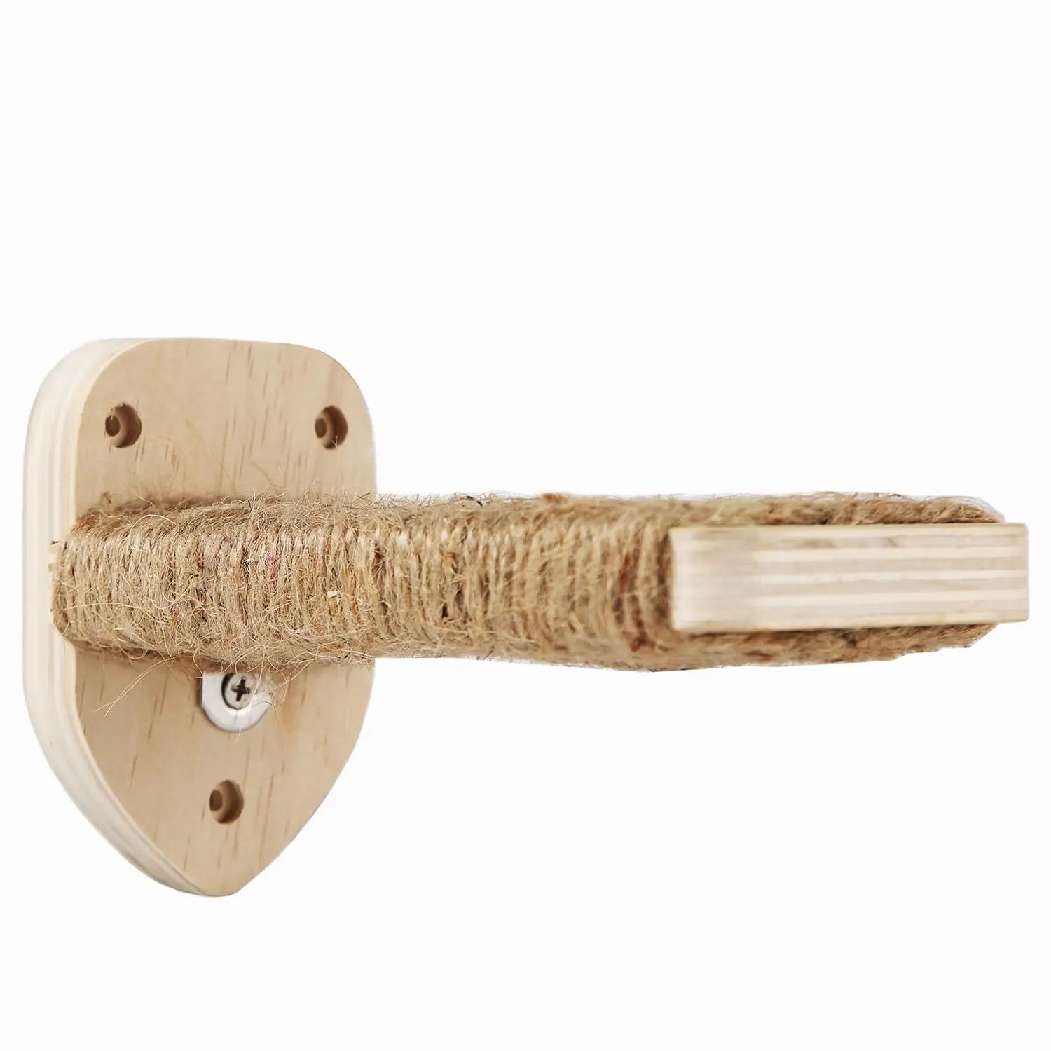 Wall-Mounted Wooden Cat Scratcher & Perch