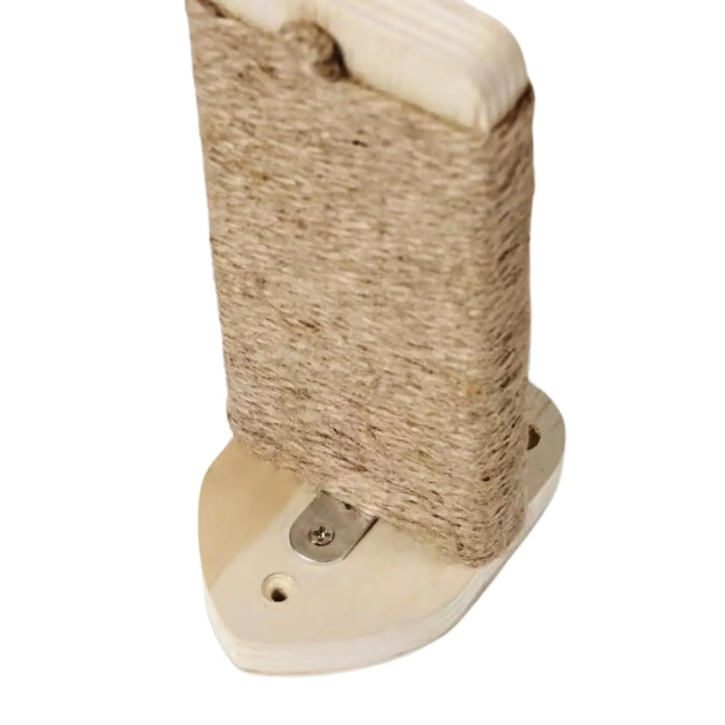 Wall-Mounted Wooden Cat Scratcher & Perch