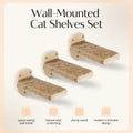Wall-Mounted Wooden Cat Scratcher & Perch
