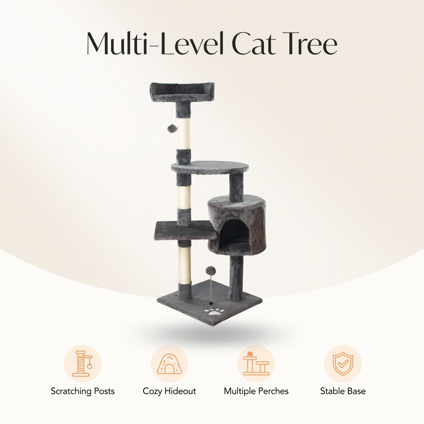 Modern Wooden Cat Towe